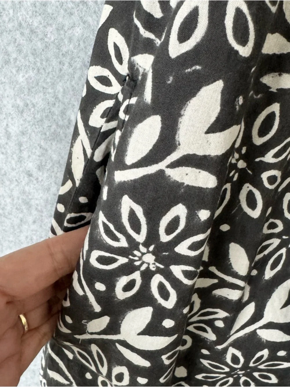 Gudrun Sjoden Dress Size Medium Oversized Floral Button Front Lagenlook Kaftan - Picture 14 of 16